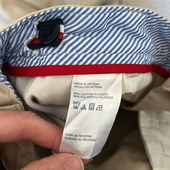 Tommy Hilfiger set of 2 Boys size 20 regular tan adjustable waist dress pants. - Picture 4 of 6